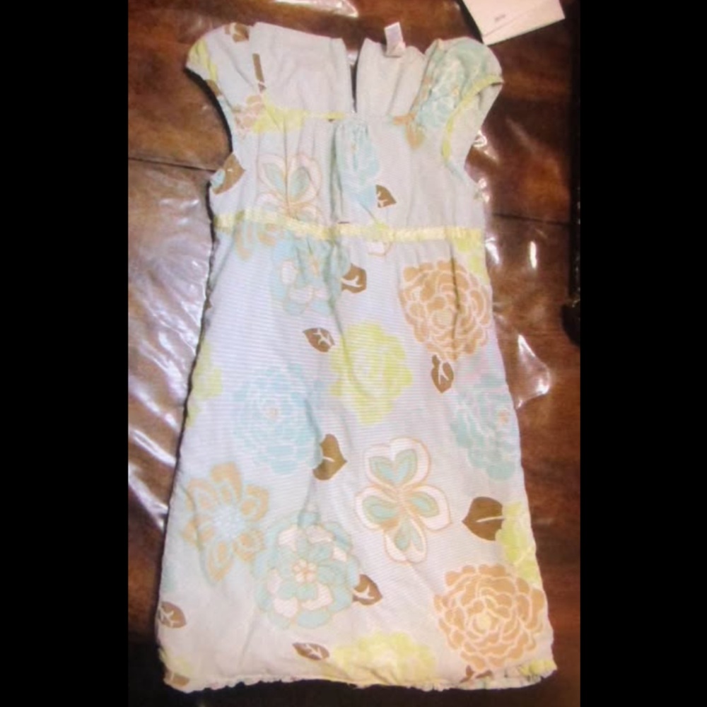 Old Navy Blue and Yellow Sundress with Flutter Sleeves